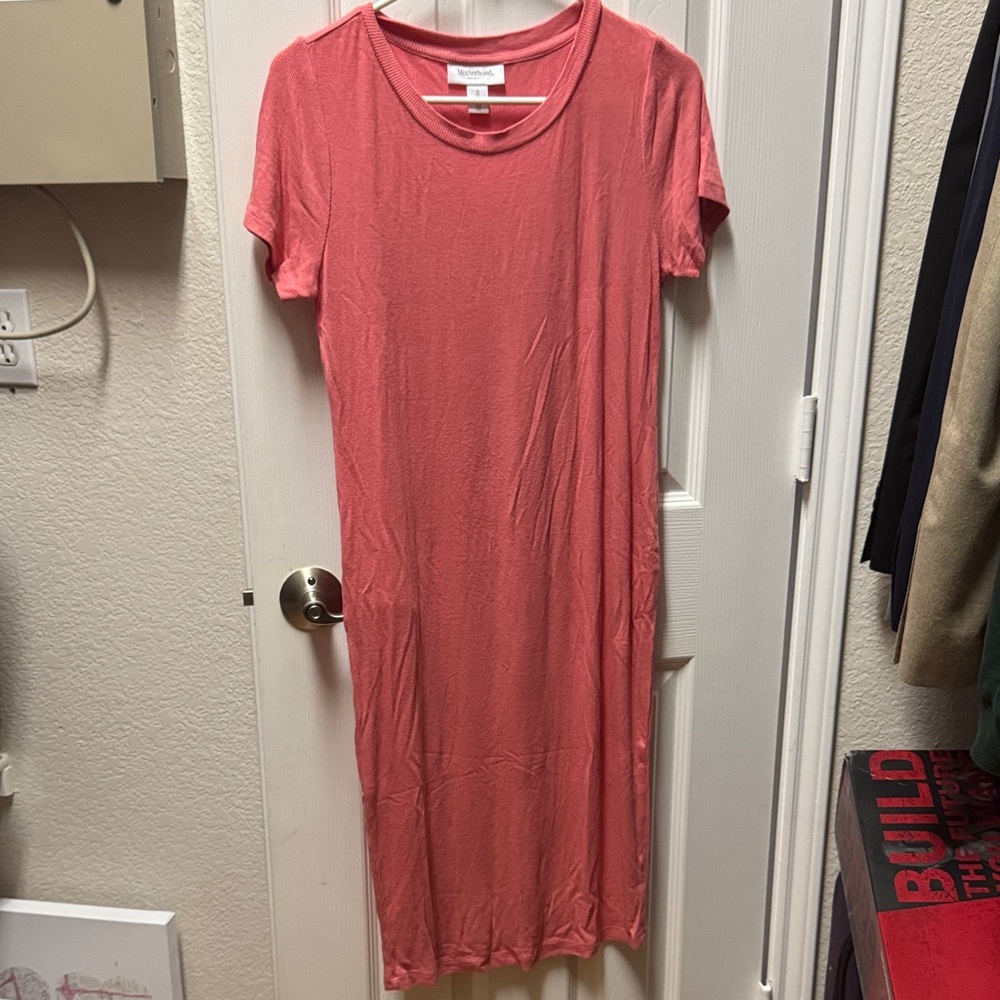 Motherhood Maternity Coral Midi Dress